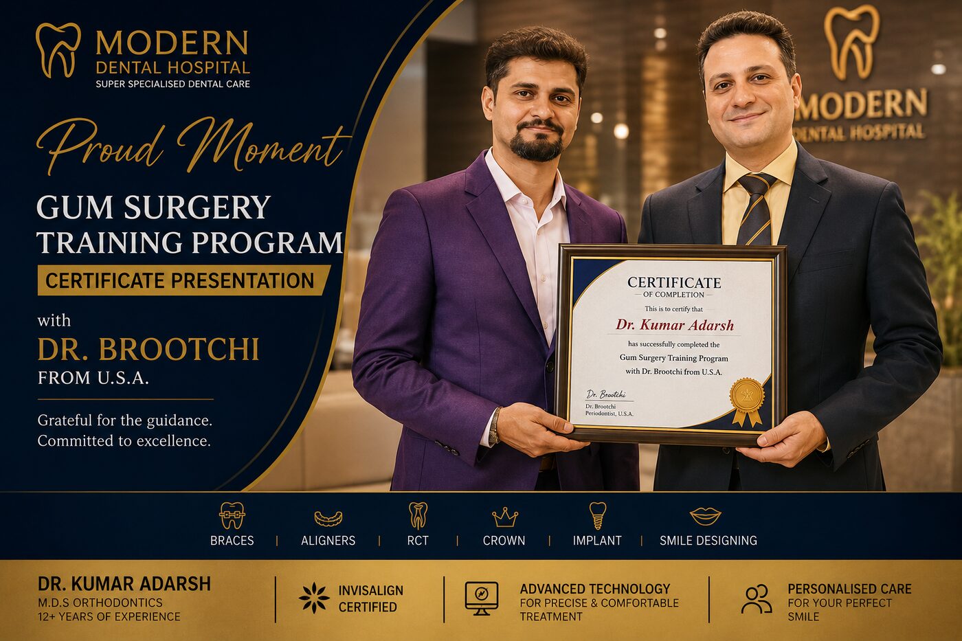 Gum surgery training USA Dr Brootchi