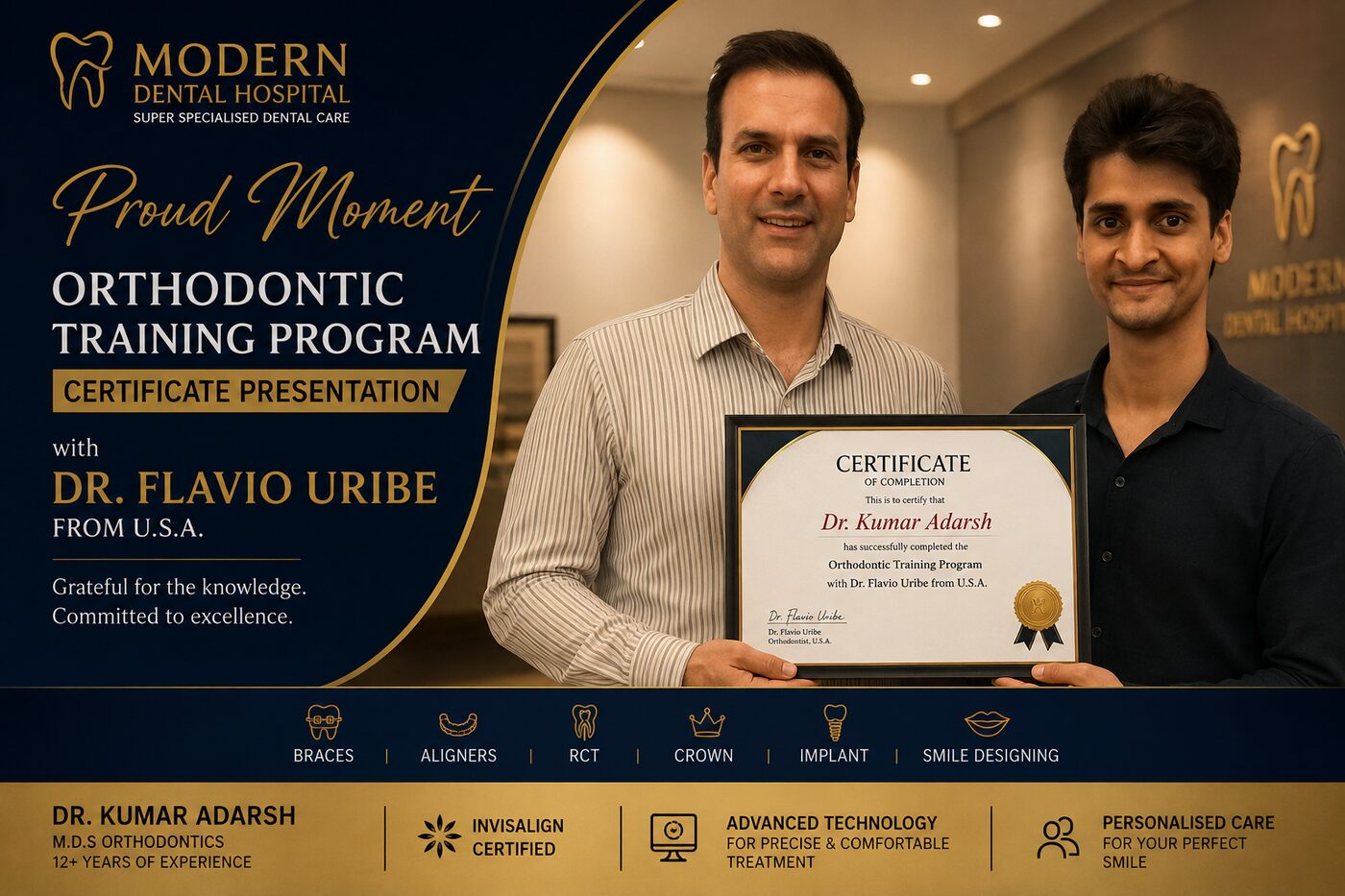 Orthodontic training with Dr. Flavio Uribe, USA